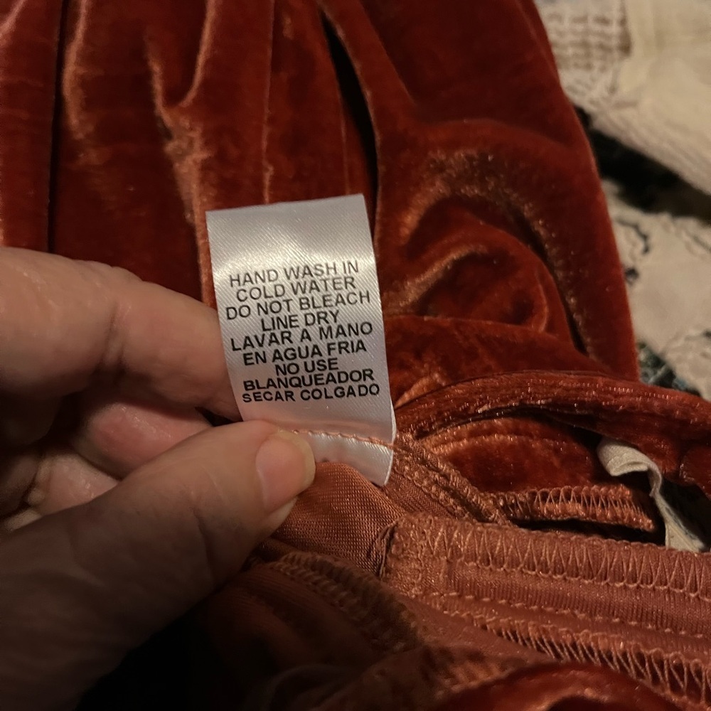 SALE!!!🔥 Entro L Velvet Burnt Orange Trousers - Picture 5 of 6